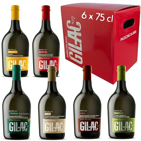 Birre artigianali confezione regalo Beerbox 6 bottiglie da 75cl, Birra artigianale Italiana di alta qualità, Degustazione birra selezione premium - Idea regalo