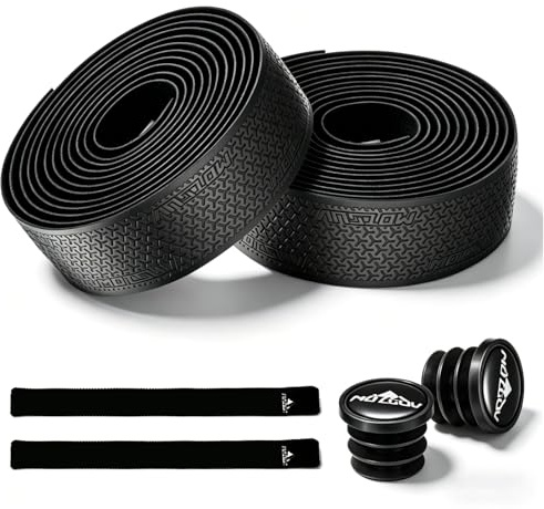 Chingcoo styrband, svart, styrband, vägcykel, halkfri, stötdämpande och självhäftande greppband för gravel och urban