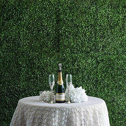 Boshen Pack of 10 PCS 24 x 16 Artificial Grass Green Wall Backdrop Panels 26.6 SQ Ft UV Protected Thickened Faux Boxwood Privacy Hedge Panels Decoration for Party Wedding Backyard Indoor Outdoor