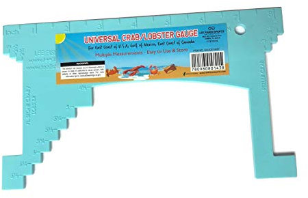 LEE FISHER SPORTS Universal Plastic Crab/Lobster Gauge - East Coast of USA, Gulf Mexico, Canada