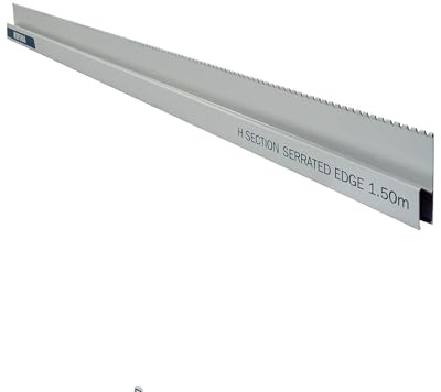 REFINA 5'0 (1.50m) Serrated H Section Feather Edges - 113 x 20mm Profile, 1.3mm Lightweight & Durable Aluminium - Serrated Edge for Removing Air Pockets, Distributing Materials, & Reducing Laitance