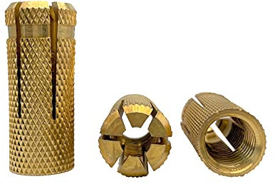 (30 Stück) Messing Einschlagdübel M12 x 38 mm, Spreizbolzenhülse, Beton Mauerwerk Ziegelanker, Spreizdübel (30, M12 x 38 mm)