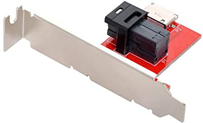 NFHK PCI-Express 4.0 Mini SAS HD SFF-8643 to Oculink SFF-8611 SFF-8612 PCBA Female Adapter With Bracket