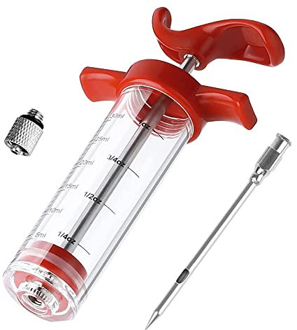 Food Seasoning Syringe Seasoning Syringe Plastic Meat Injector Marinade Turkey Cooking Gadgets Can be Used for Home Cooking Barbecue Lo mei Production