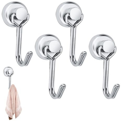 Gancio Magnetico Ruotabile per Cucina e Frigorifero - Set da 4 Pezzi con Magnete