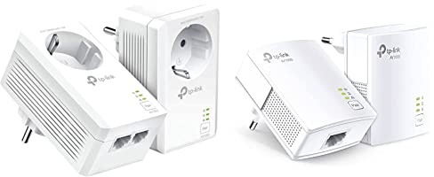 TP-Link TL-PA7027P KIT Powerline Netzwerkadapter, weiß & Powerline Adapter Set TL-PA7017 KIT(1000Mbit/s, Gigabit-Port, Plug&Play, Kompatibel mit allen HomePlug AV/AV2 Powerline Adaptern)