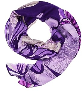 QUEEN HELENA Dam Casual Mönster Rund Hals Varm Vinterhalsduk SC22-1, SC22-1 Violett, one size