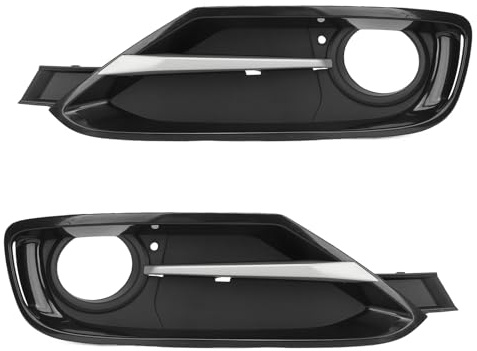 Akozon 4Pcs Front Bumper Fog Light Grille Trim OE Number 51117293105 Fog Light Grille Trim Cover for 3 Series F30 F31 2011‑2015