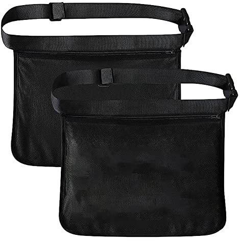 Wlauqueta 2 Stück Tennisballhalter, Halterung für Tennisbänder, Netztasche, verstellbar, für Tennisbälle, Hüftgröße