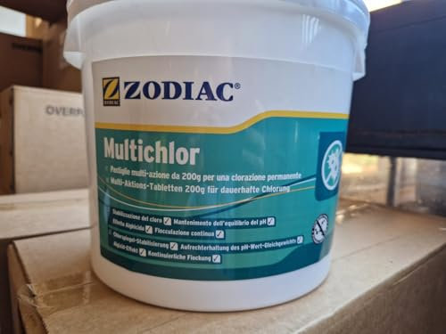 Zodiac Multichlor 5Kg pastiglie da 200g stabilizzatore del Cloro, del PH, Alghicida, flocculante in Continua