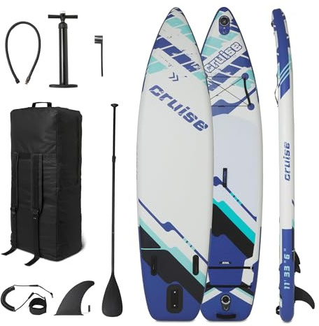 Amazon Basics Tavola da Stand Up Paddle con Kit Accessori Completo, 335 cm x 84 cm, Blu