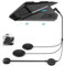 OBEST Auriculares Casco Moto Blutooth, Kit Manos Libres Inalámbrico, Altavoz Música Estereo Impermeable IP65, Micrófono Llamadas de Reducción Ruido para Ciclismo Esquí Viajes