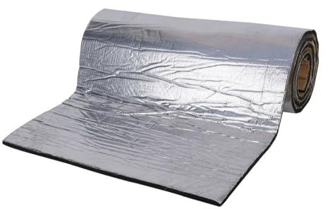 M.J COMFY-LIFE 7mm Camper Van Insulation Foam Sound Proof Floor and Roof Deadening 1m*10m Roll Foil Car Insulation Self-Adhesive Heat Pads for Effective Noise and Vibration Control