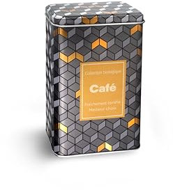 IBILI - Barattolo per caffè Quadro, metallo, 9,6 x 6 x 16 cm