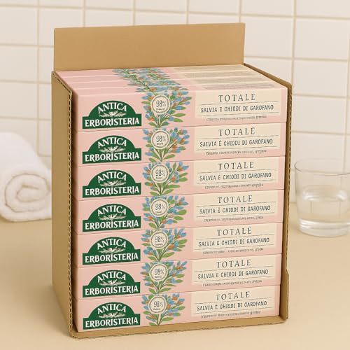 Dentifricio Naturale Totale 75ml con Salvia e Chiodi di Garofano – Protezione Completa Gengive e Denti – Confezione da 3, 6, 12 o 24 Pezzi (24)