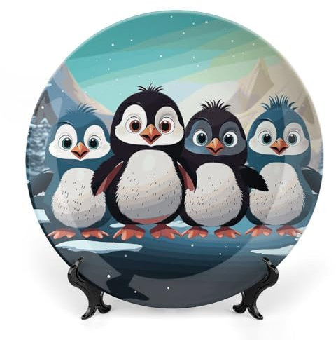 Cinq grandes assiettes décoratives en porcelaine anglaise de 15,2 cm pour présentation en céramique avec présentoir - Assiette en porcelaine personnalisée pour cuisine, salle à manger, décoration