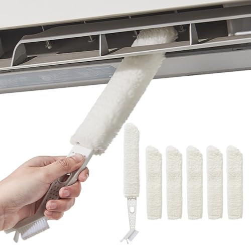 Kit di pulizia mini split 6pcs/set a parete Air Air Condizionatore Kit Pespa per pulizia a spirale AC portatile con 5 vestiti pennello sostituibile per mobili del condizionatore d'aria del frigori
