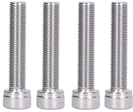 Edelstahl Sechskantschrauben M10 1,25mm Feingewinde 4 Stück für Karosserieteile Stoßstangen Lebensmittelindustrie Catering M10x45 Hardware