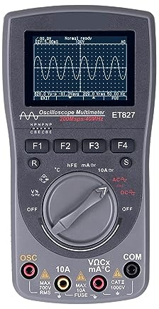 ZKLGS Oscilloscope Numérique ET827 2in1 Oscilloscope Multimètre 40Mhz Bande passante 200MSps Taux d'échantillonnage Oscilloscopes Aperçu innovant de la Forme d'onde AI