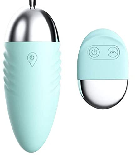 Vibro Ei – Mini Vibrator 9,2 × 3,5 cm mit Fernbedienung 10 Vibrationsprogramme leiser Remote Vibrator aus ABS & Silikon wasserdichtes Sexspielzeug für Frauen & Paare Fops M71