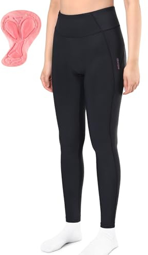 ARSUXEO Fahrradhose Damen Gepolstert Lang mit Sitzpolster Radlerhose für Moutainbike Reiten Fahrrad
