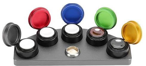 LeeQinersw Watch Oil Cup Stand mit Vier Separaten Ölbehältern Langlebiger Metall Und Abnehmbarer Deckel für Staubschutz rutschfeste Basis für Professione