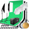 Hakutatz - Set pour Studio Photo Professionnel - Eclairage du studio - Système d’arrière plan de studio - Trépied de lampe Softbox - Avec sac de protection