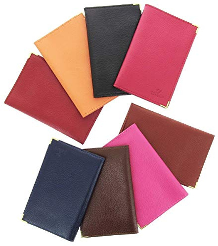 Karl Loven - Portapapeles para Tarjetas de Piel, Papel de Coche, con Permiso de Conducir, Tarjeta de Identidad, Seguro