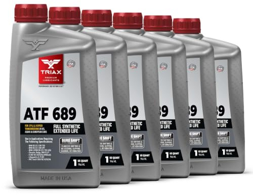 TRIAX ATF 689 Full Synthetic – Pour Boîtes Automatiques ZF 6HP 8HP 9HP – Compatible avec Jeep Chrysler Dodge RAM Audi BMW Land Rover Mercedes Benz Porsche et Plus – 6x1 quart/5.68 l