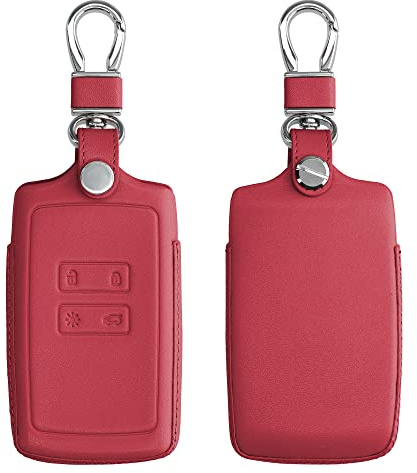 kwmobile Custodia Compatibile con Renault con 4 tasti Smart Key (solo Keyless Go) - Cover Chiavi Auto Protezione Copri Telecomando - Copri Chiave Copertura rosso