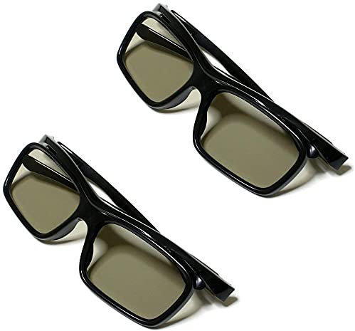U-M Gafas 3D polarizadas pasivas para LG 3D TV para Cine TV para TV (Se Pueden Usar sobre Gafas) 2 Piezas. Durable y Profesional