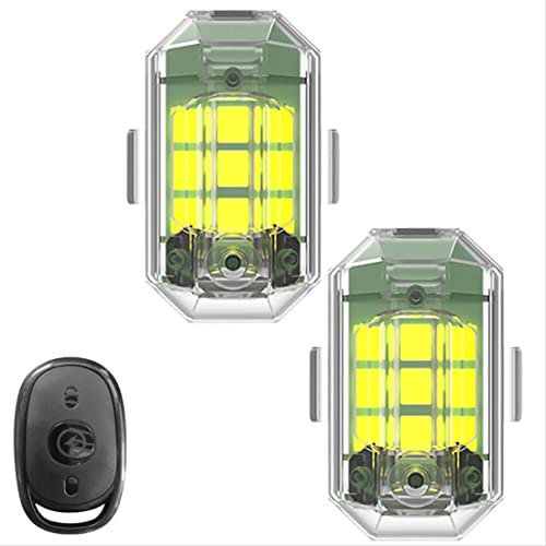 7 colori di luci stroboscopiche a LED per aerei e ricarica USB, 4 Farben Led-Flugzeug-Blitzlichter, luci stroboscopiche a LED per aerei per motocicli, luce anticollisione notturna, mini lampada strobo