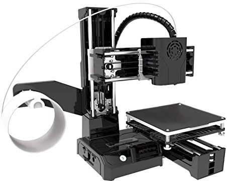 Vikye Mini Imprimante 3D FDM pour Débutants, Haute Précision d'impression 4x4x4in, Noir, Facile à utiliser, Adaptée au PLA et au TPU (Prise UE)