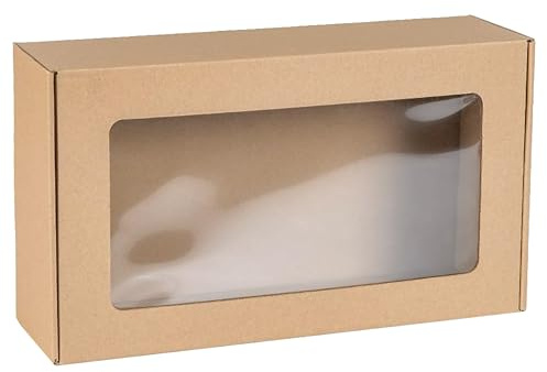 Rechteckige Geschenkbox mit Fenster, 35 x 20 x 10 cm (1)