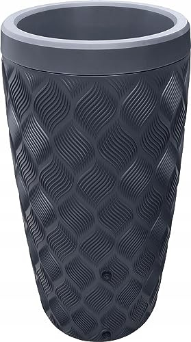 Regenwassertank 240 L Regentonne Wasserbehälter in 3 Farben mit Wasserhahn Set (Anthrazit 240L)