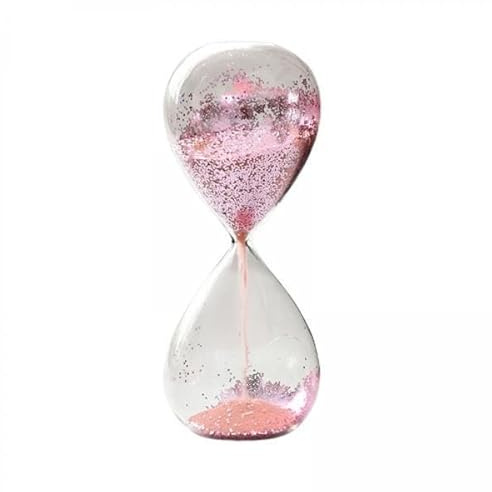 F Fityle 2 Relojes de Arena con Purpurina, Reloj de Arena Hecho a Mano, Decoración de Mesa, Temporizador para Regalo de Cumpleaños, Familia Y Niños, 2 Piezas
