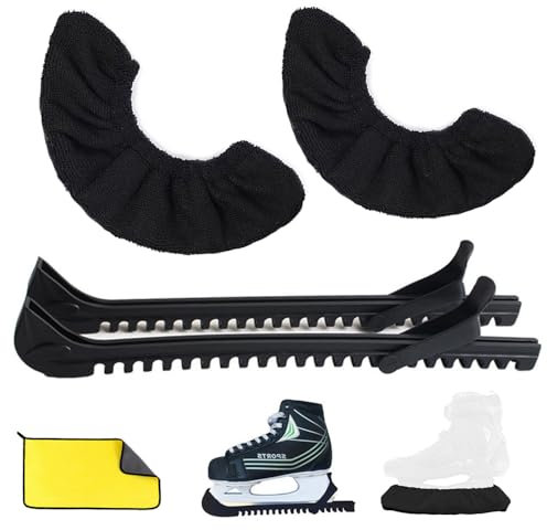 Mineup Kufenschoner Schlittschuhe, 5 PCS Schoner für Schlittschuhkufen, Schlittschuh Schutz Zubehör, Eishockey Kufenschoner, Eiskunstlauf Schlittschuhschutz für Kufenschutz, Schlittschuhschoner