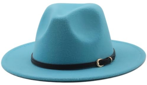 HEYANN Fedora Hut Herren Herren Hut Filzhut mit Breite Krempe Herren Klassischer Hut Panama Hut Damen Filz Trilby Hut Herren für Party