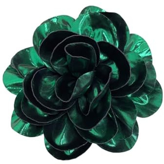 7,5 Pouces Tissu Satiné Brillant Rose Fleur Extra Grandes Grandes Broches Épingles à Revers Épingles De Camélia En Soie Pour Femmes Robes De Danse De Fête De Mariage