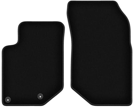 Wielganizator Velours Vorne Fußmatten passend für Opel Mokka B (2019-) | Qualität: Basic - Genaue Passform, rutschfeste Untregrund 2-teilig - Schwarz