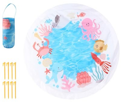 Piscine de Plage pour Bébé - Portable 2 en 1 Pataugeoire Bébé Aquatique | Couverture de Plage antidérapante pour activités de Plein air Comprenant Natation Voyage arrière-Cour