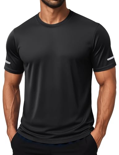 MAGCOMSEN Mens T Shirt Gym Running Top Short Sleeve Swimming Rash Guard | Sports, Training Tops for Men, Quick Dry T Shirt, Breathable, UPF 50+