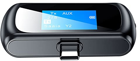 Adaptador auxiliar de audio inalámbrico 2 en 1 de 3,5 mm, receptor transmisor Bluetooth 5.0 para consola de juegos, PC, portátil, TV, etc