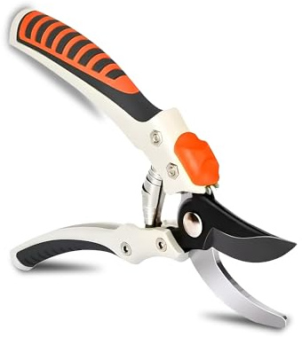 AHG Pack of 2 Heavy Duty SK5 Aluminium Secateurs – Professional Bypass Pruning Shears with Razor-Sharp SK5 Steel Blades & Safety Lock | Ergonomic Non-Slip Garden Pruners for Cutting Plants, Roses