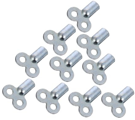 HOUDERCO 10 Pcs Zinc Alloy Radiator Keys Square Bleeding Valve Wrench for Plumbing and Heating Radiators Vent Air Release Tool Compatible with Valves