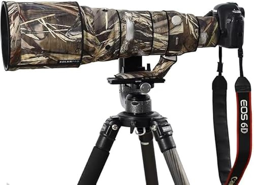 ROLANPRO Copriobiettivo mimetico per Canon EF 500 mm F4 L è USM di prima generazione, custodia protettiva impermeabile #39 Grass Camo