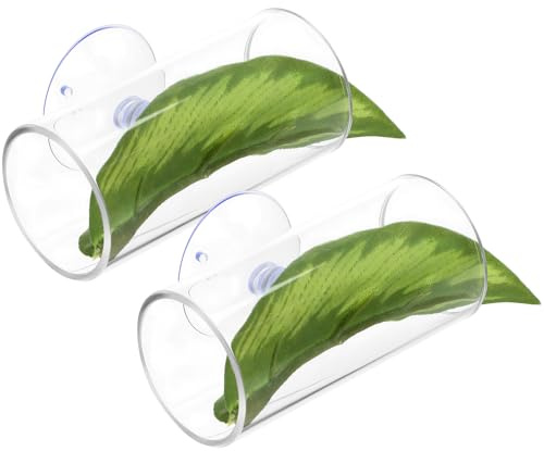 NESTINGHO 2 St Akryl Betta Fish Hide Akvariegrotta med Löv Robust Fiskhus för Små Enkel att och Komfortabel Vila i Akvarium