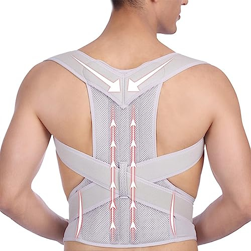 Übergrößen XS–5XL Haltungskorrektur Rückenstütze Linderung Von Schmerzen Im Oberen Und Unteren Rücken Stütze Für Schultern, Nacken Und Schlüsselbein Wirbelsäulenkorrektur(Gary,M)