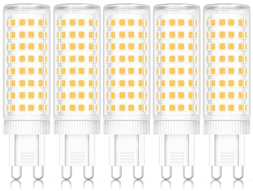 ZYGODLUK Ampoule LED G9 10W, G9 LED Ampoule équivalen 100W Halogène Led, Blanc Neutre 4000K, CRI>80, AC100-240V, Non Dimmable, Lot de 5