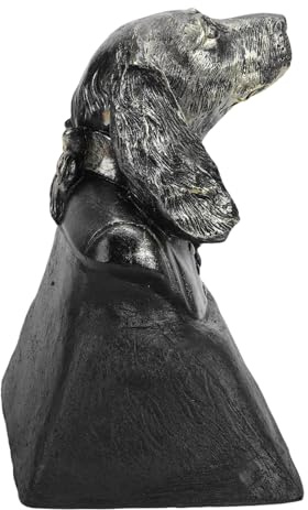 Haofy Pierre Tombale Commémorative pour Chien, Monuments Commémoratifs et Marqueur Funéraire pour Animaux de Compagnie avec Statue de Tête de Chien Durable pour Décoration de Jardin Extérieur Pierre
